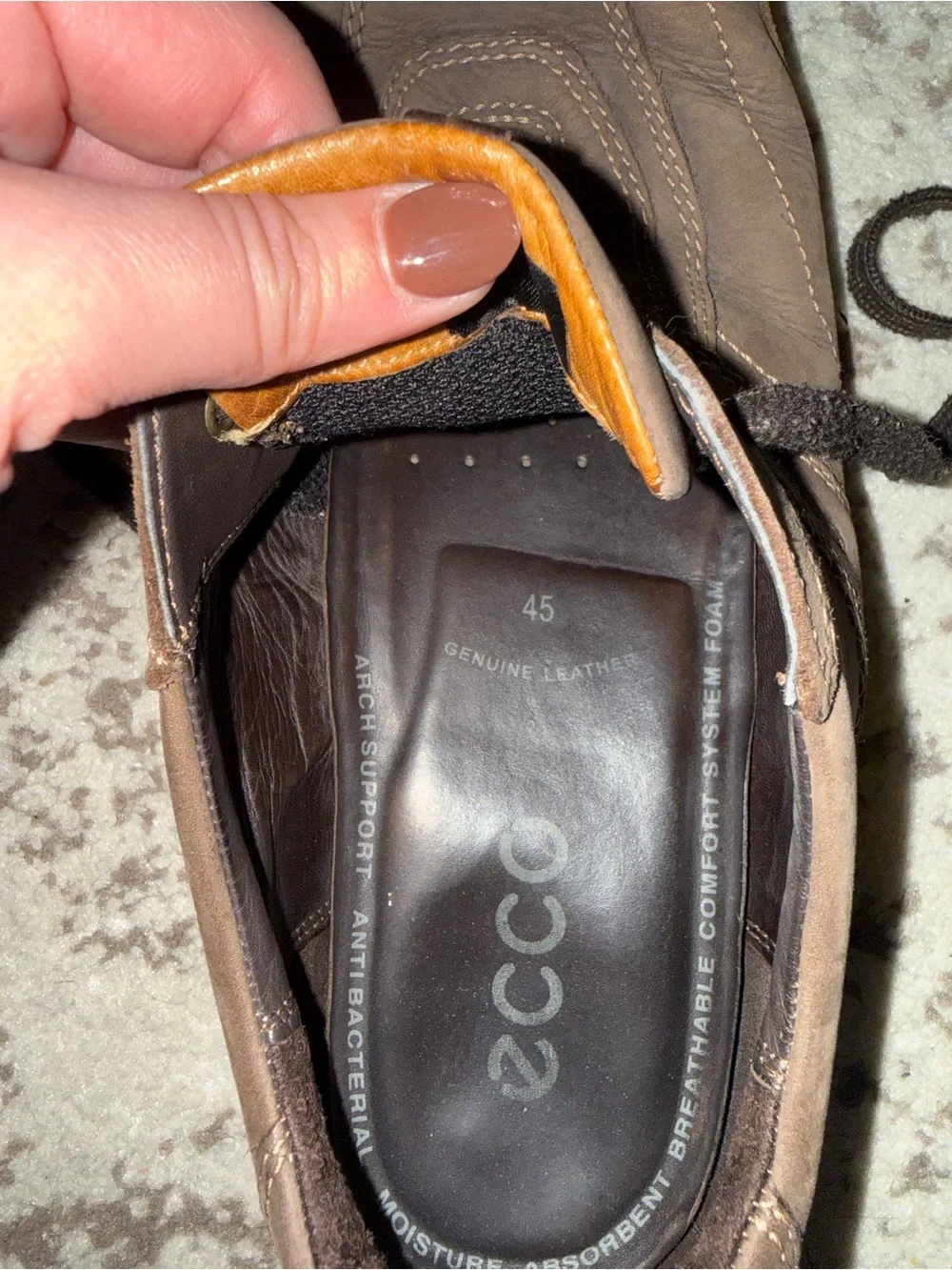 ECCO Men’s Brown Genuine Leather Lace Up Shoes EU 45 NWOB